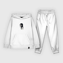 Костюм хлопковый детский Мрачная красота, цвет: белый