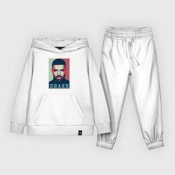 Костюм хлопковый детский Drake, цвет: белый