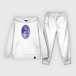 Костюм хлопковый детский Фиолетовый уличный фонарь, цвет: белый