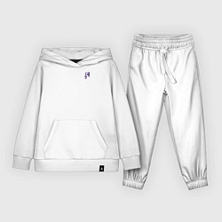 Костюм хлопковый детский Фиолетовый уличный фонарь, цвет: белый