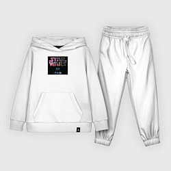 Костюм хлопковый детский Звёздные войны надпись вейдер, цвет: белый