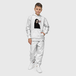 Костюм хлопковый детский Билли Айлиш готический стиль, цвет: белый — фото 2