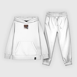 Костюм хлопковый детский Brimstone cat meme Valorant, цвет: белый