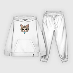 Костюм хлопковый детский Вселенский кот, цвет: белый