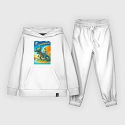 Костюм хлопковый детский Бендерзавр - мем, цвет: белый