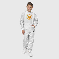 Костюм хлопковый детский Wu-Tang protect ya neck, цвет: белый — фото 2