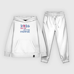 Костюм хлопковый детский 2026 год красной огненной лошади, цвет: белый