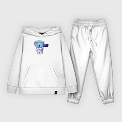 Костюм хлопковый детский Коала космонавт, цвет: белый