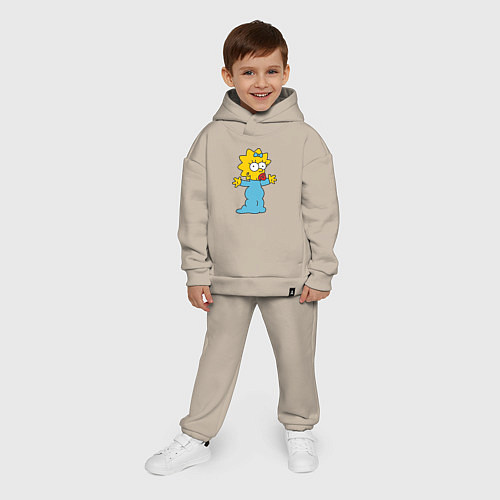 Детский костюм оверсайз Maggie Simpson / Миндальный – фото 4