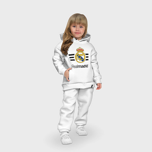 Детский костюм оверсайз Real Madrid Lines / Белый – фото 3
