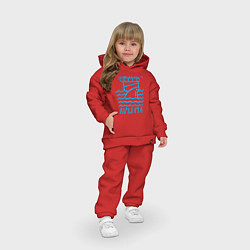 Детский костюм оверсайз Акула сетевого, цвет: красный — фото 2