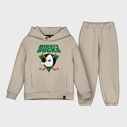 Детский костюм оверсайз Anaheim Mighty Ducks, цвет: миндальный