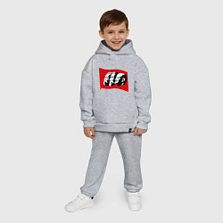 Детский костюм оверсайз Маркс, Энгельс, Ленин, цвет: меланж — фото 2