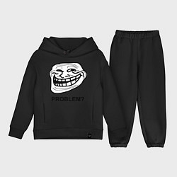 Детский костюм оверсайз Trollface. Problem? Проблемы?, цвет: черный
