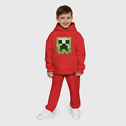 Детский костюм оверсайз Мinecraft creeper, цвет: красный — фото 2