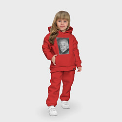 Детский костюм оверсайз Энштейн дурачится, цвет: красный — фото 2