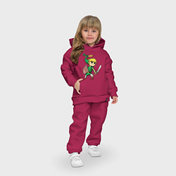 Детский костюм оверсайз Линк, цвет: маджента — фото 2