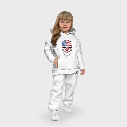 Детский костюм оверсайз American Mask / Белый – фото 3