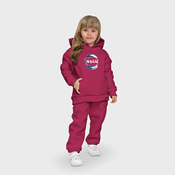 Детский костюм оверсайз NASA, цвет: маджента — фото 2