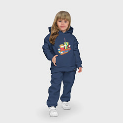 Детский костюм оверсайз Фастфуд Симпсоны, цвет: тёмно-синий — фото 2