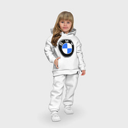 Детский костюм оверсайз Logo BMW, цвет: белый — фото 2