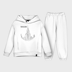 Детский костюм оверсайз Moscow MSU, цвет: белый