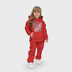 Детский костюм оверсайз Звезда Сварога: серебро, цвет: красный — фото 2