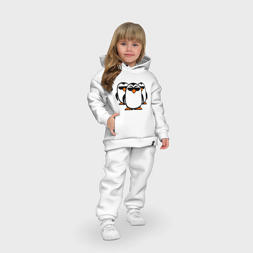 Детский костюм оверсайз Банда пингвинов / Белый – фото 3
