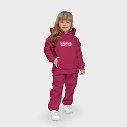 Детский костюм оверсайз Joy Division, цвет: маджента — фото 2