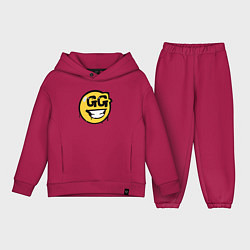 Детский костюм оверсайз GG Smile, цвет: маджента
