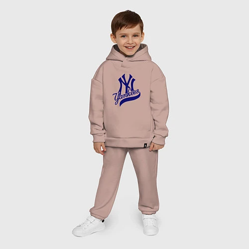 Детский костюм оверсайз NY - Yankees / Пыльно-розовый – фото 4