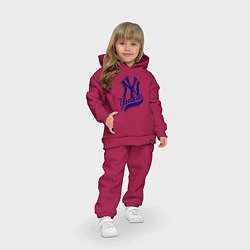 Детский костюм оверсайз NY - Yankees, цвет: маджента — фото 2
