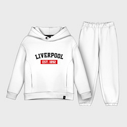 Детский костюм оверсайз FC Liverpool Est. 1892, цвет: белый