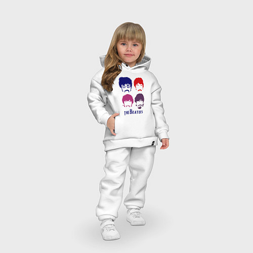Детский костюм оверсайз The Beatles faces / Белый – фото 3