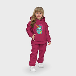 Детский костюм оверсайз Fortnite радужный надувной единорог, цвет: маджента — фото 2