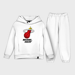 Детский костюм оверсайз Miami Heat-logo, цвет: белый