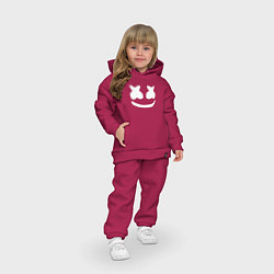 Детский костюм оверсайз Marshmello, цвет: маджента — фото 2