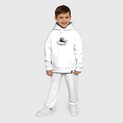 Детский костюм оверсайз Whale forest, цвет: белый — фото 2
