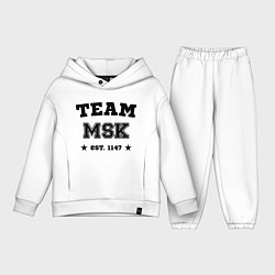 Детский костюм оверсайз Team MSK est. 1147, цвет: белый
