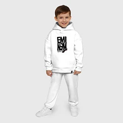 Детский костюм оверсайз Eminem recovery, цвет: белый — фото 2