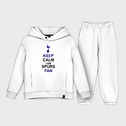 Детский костюм оверсайз Keep Calm & Spurs fan, цвет: белый