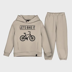 Детский костюм оверсайз Lets bike it, цвет: миндальный