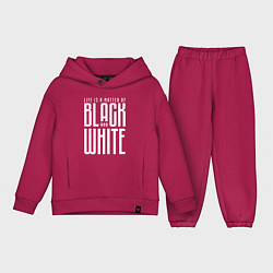 Детский костюм оверсайз Juventus: Black & White, цвет: маджента