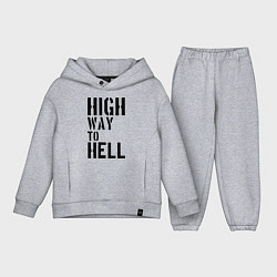 Детский костюм оверсайз High way to hell, цвет: меланж