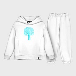 Детский костюм оверсайз Cyberpunk 2077: Blue Tree, цвет: белый