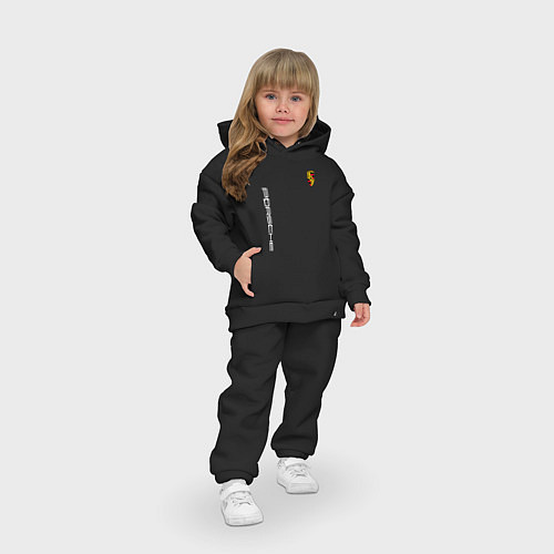 Детский костюм оверсайз PORSCHE / Черный – фото 3