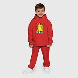 Детский костюм оверсайз Pikachu: Pika Pika, цвет: красный — фото 2