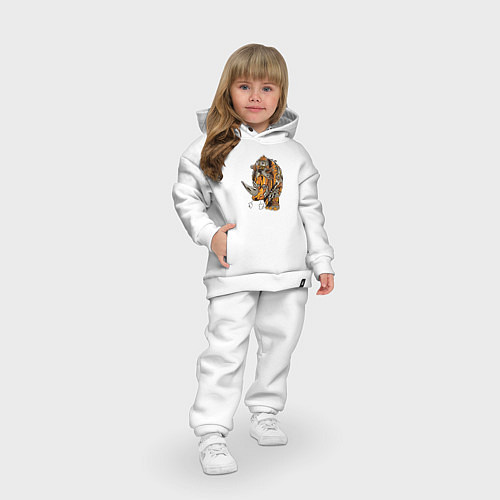 Детский костюм оверсайз Носорог Steampunk / Белый – фото 3