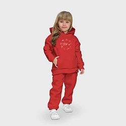 Детский костюм оверсайз STRAY KIDS АВТОГРАФЫ, цвет: красный — фото 2