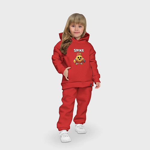 Детский костюм оверсайз Brawl Stars Spike Robot / Красный – фото 3